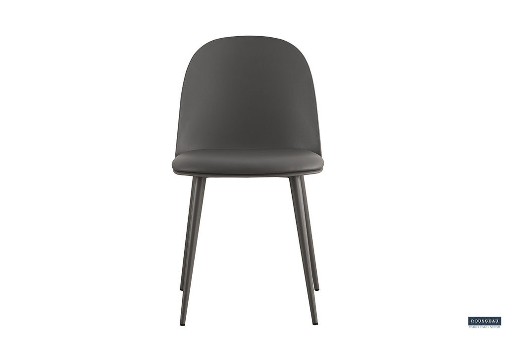 Chaise 'Jasmin' Assise PP Coussin PU Gris RS