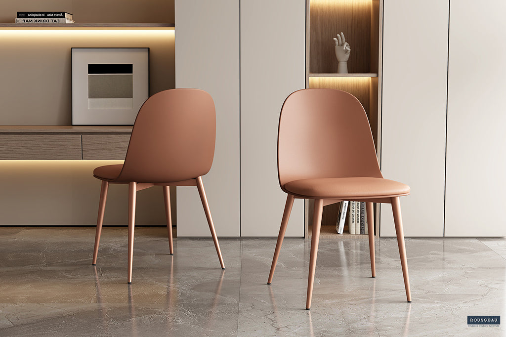 Chaise « Jasmin » assise PP coussin PU Terracotta RS