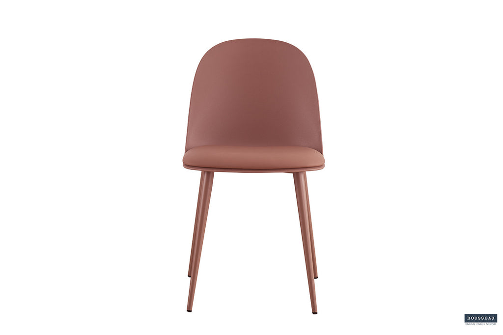 Chaise 'Jasmin' Assise PP Coussin PU Terracotta RS