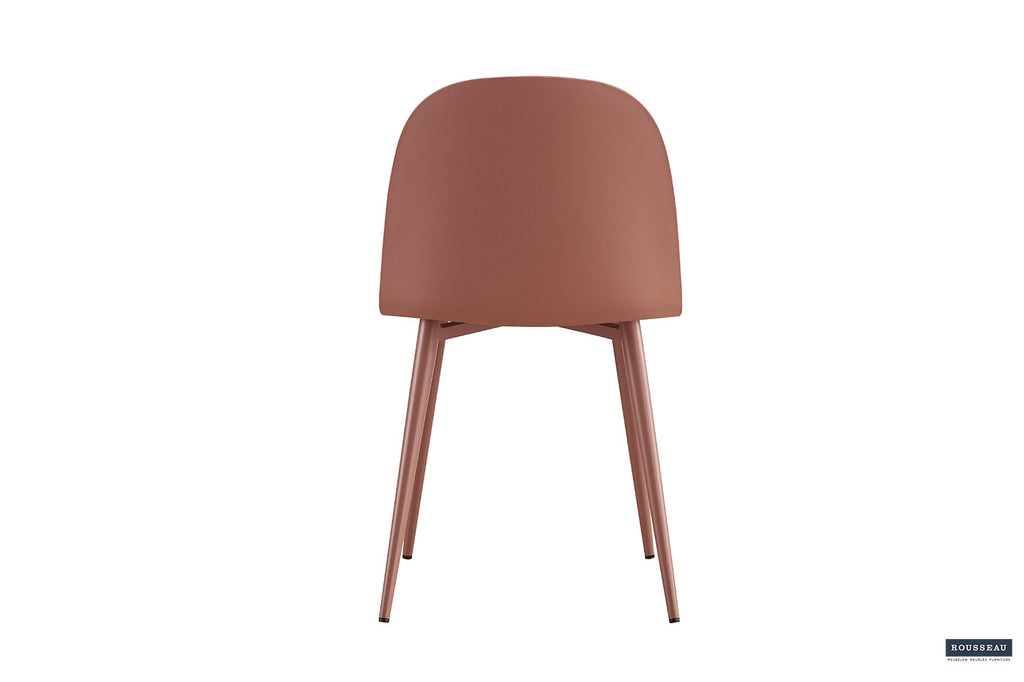 Chaise 'Jasmin' Assise PP Coussin PU Terracotta RS