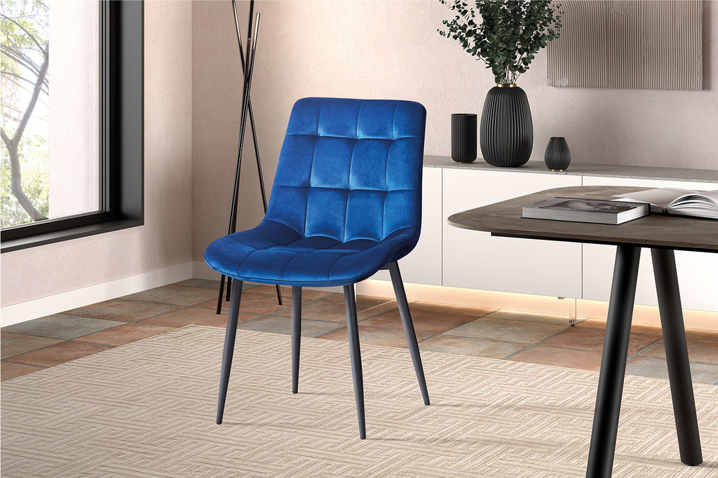 Chaise « Juta » Velours Bleu RS