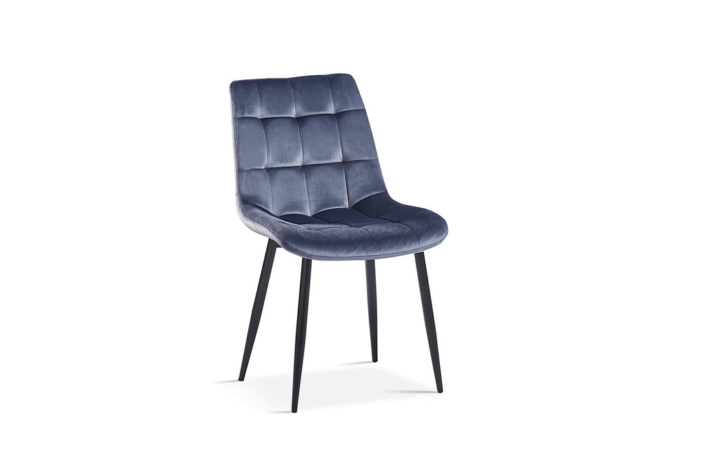 Chaise « Juta » velours gris foncé RS
