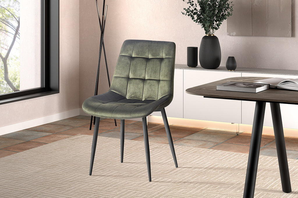 Chaise « Juta » Velours Vert RS