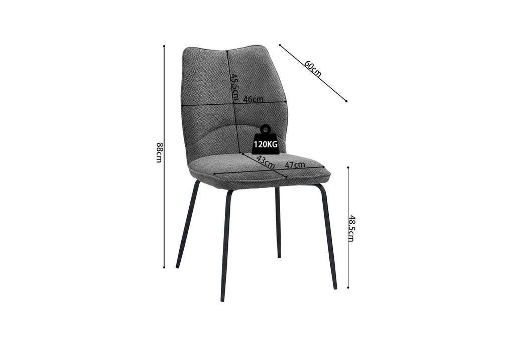 Stoel 'Lara' Fabric Grey RS