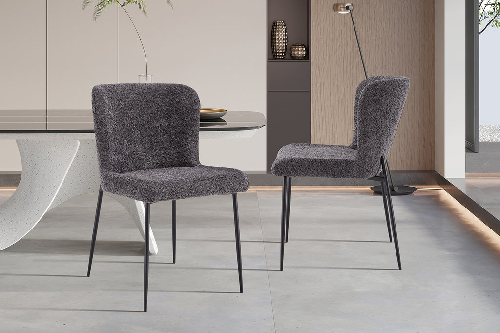 Chaise « Lisa » Bouclé Dark Grey RS