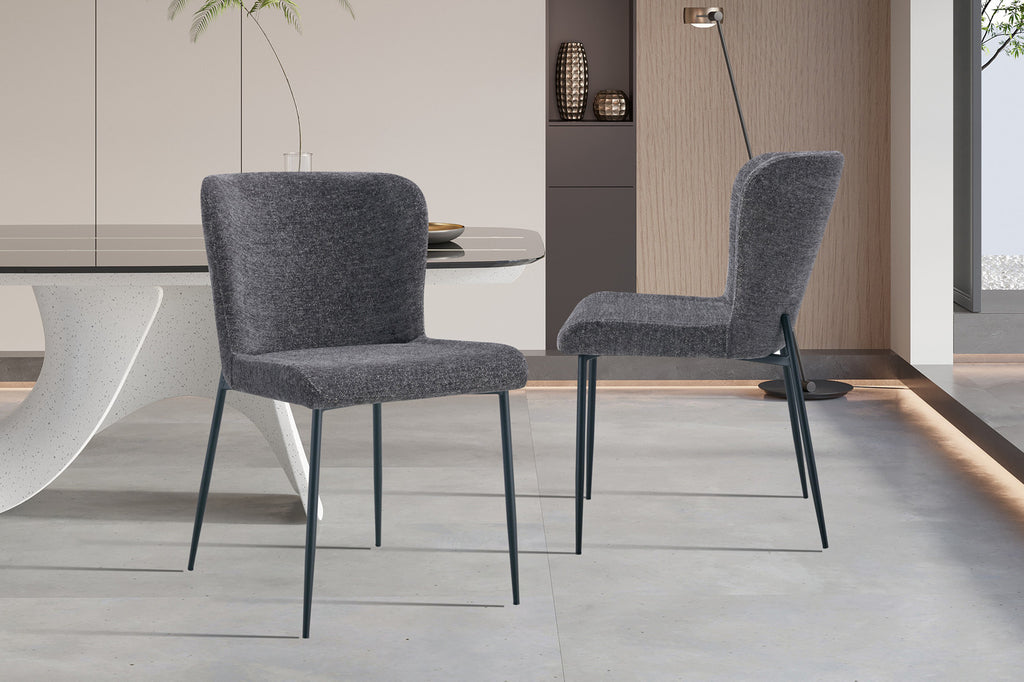 Chaise « Lisa » Tissu Gris Foncé RS