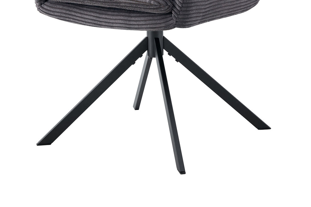 Stoel 'Luna' draaibaar corduroy grijs RS