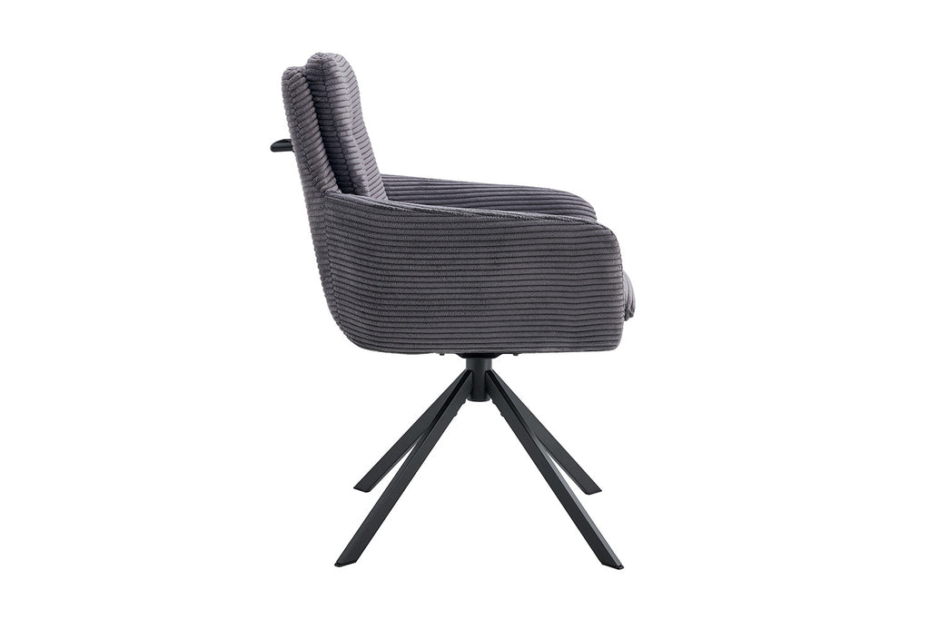 Stoel 'Luna' draaibaar corduroy grijs RS