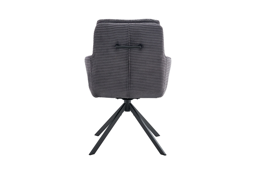 Stoel 'Luna' draaibaar corduroy grijs RS