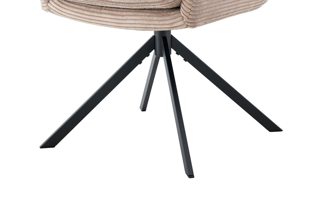 Stoel 'Luna' draaibaar corduroy zand RS