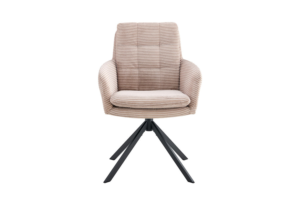 Stoel 'Luna' draaibaar corduroy zand RS