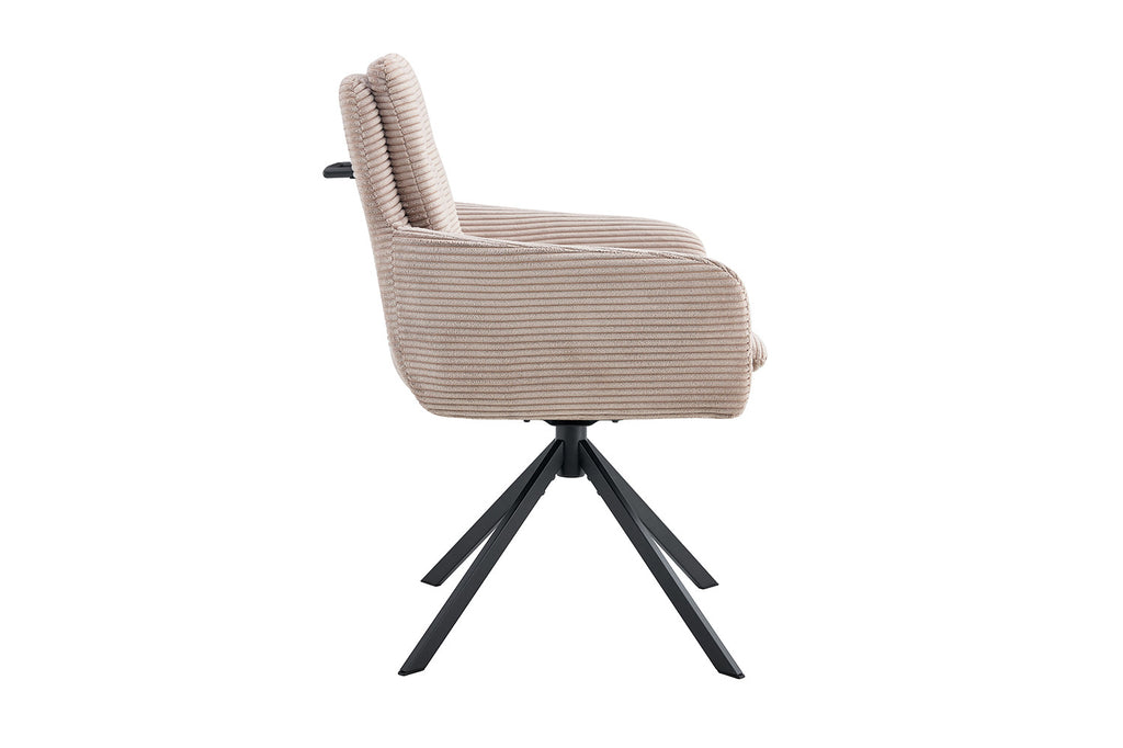 Stoel 'Luna' draaibaar corduroy zand RS