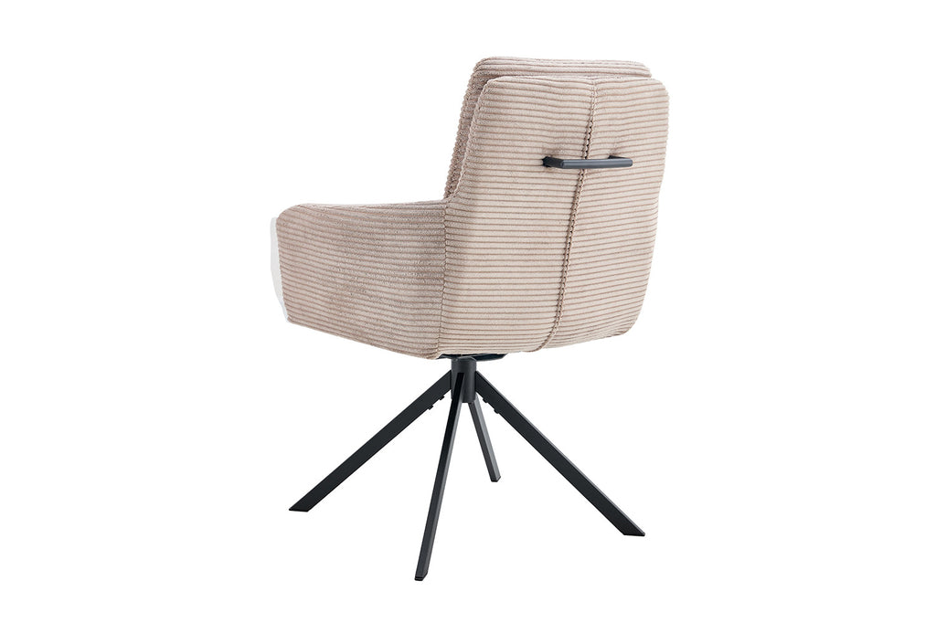 Stoel 'Luna' draaibaar corduroy zand RS