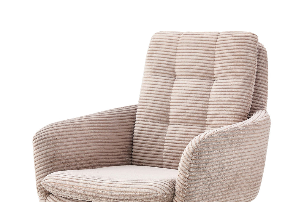 Stoel 'Luna' draaibaar corduroy zand RS
