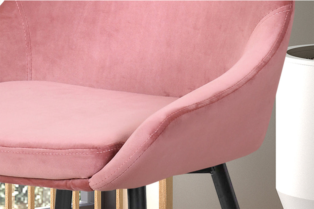 Stoel 'Mirano' Velvet Pink RS