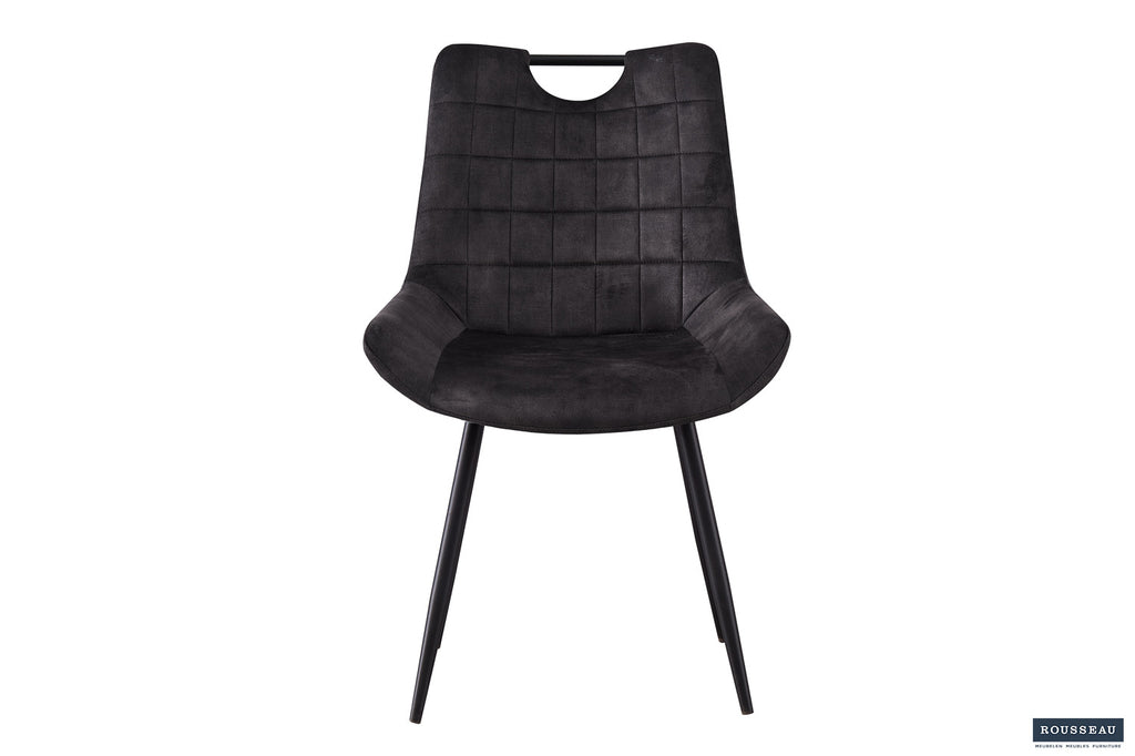 Chaise 'Nina' Velours Gris RS