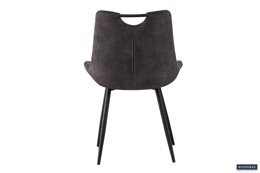 Chaise 'Nina' Velours Gris RS
