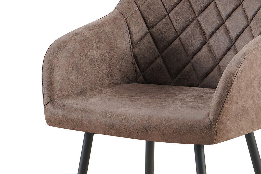 Armstoel 'Peron' Micro fiber PU Brown RS