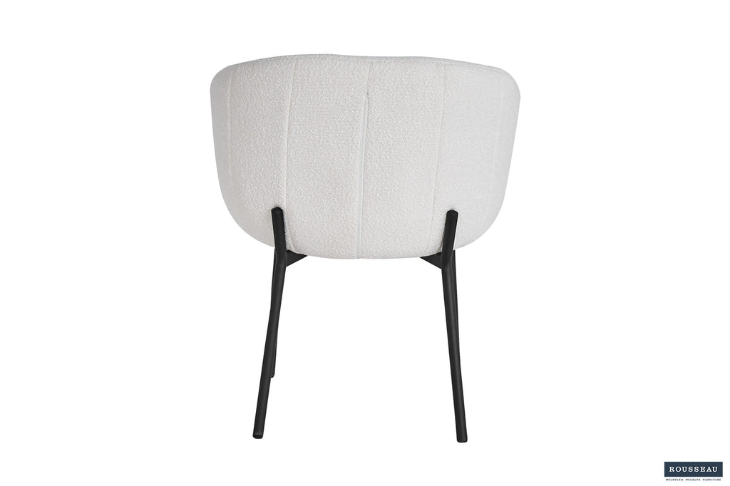 Armstoel 'Sevilla' B-bouclé wit RS