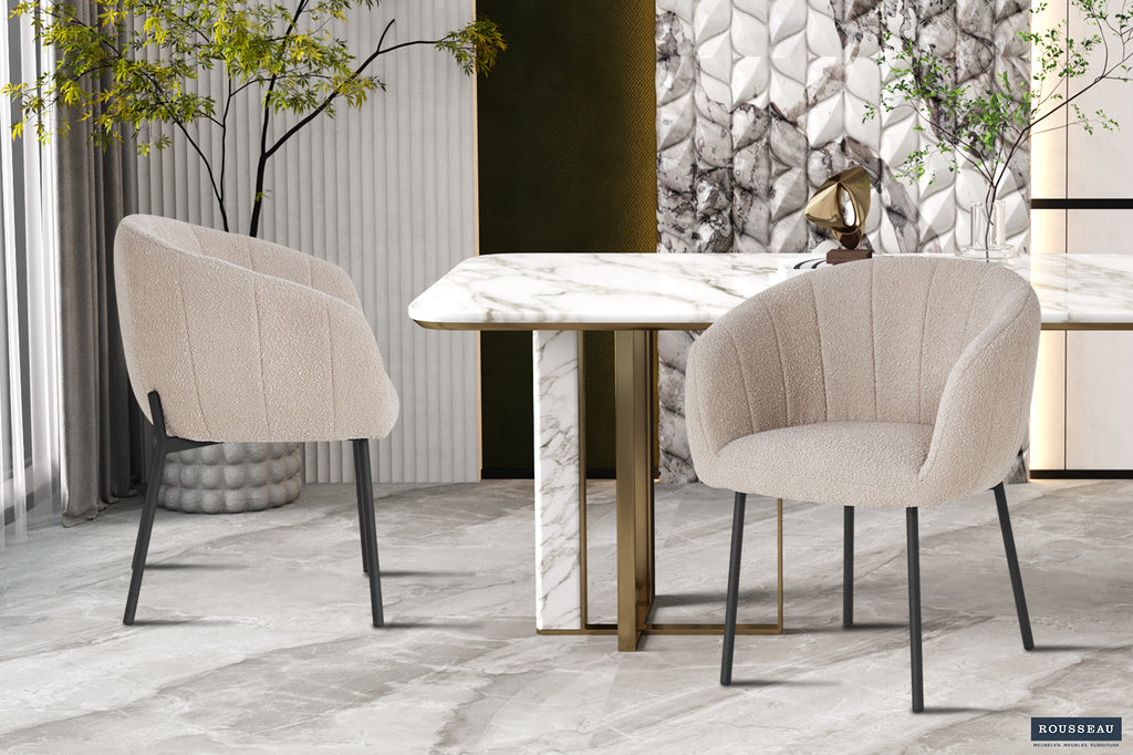 Fauteuil 'Sevilla' B-bouclé sable RS