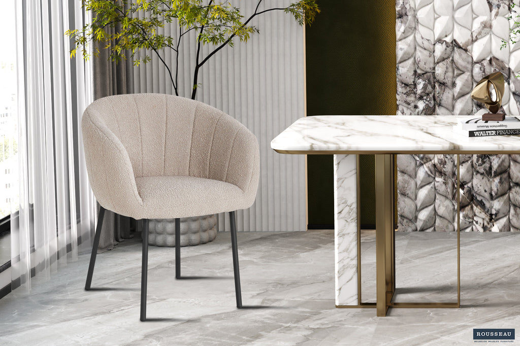 Fauteuil 'Sevilla' B-bouclé sable RS