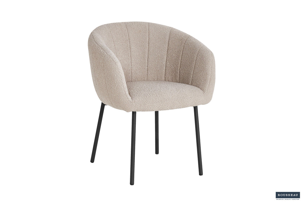 Armstoel 'Sevilla' B-bouclé zand RS