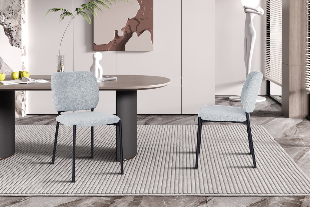 Chaise 'Sophia' Tissu Gris Clair RS