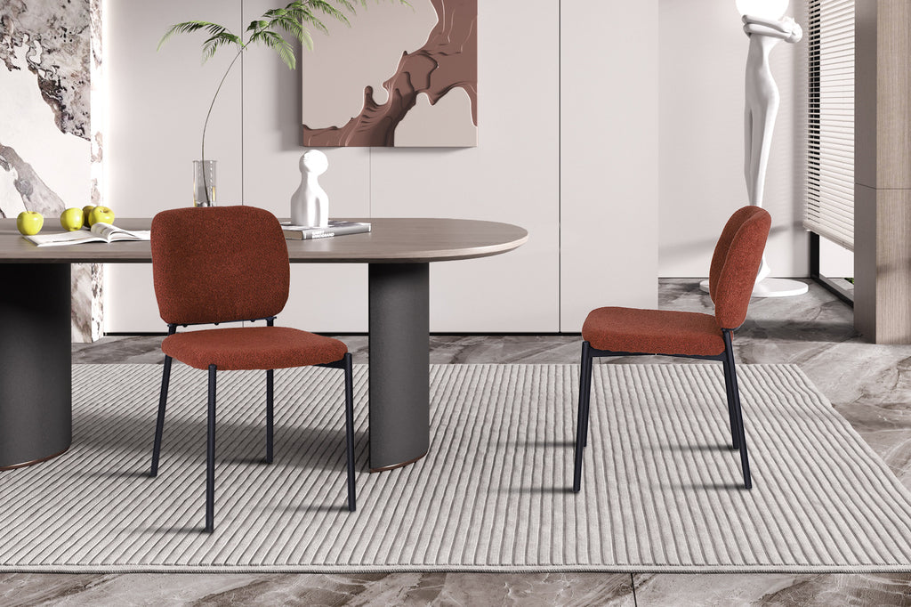 Chaise 'Sophia' Tissu Rouille RS