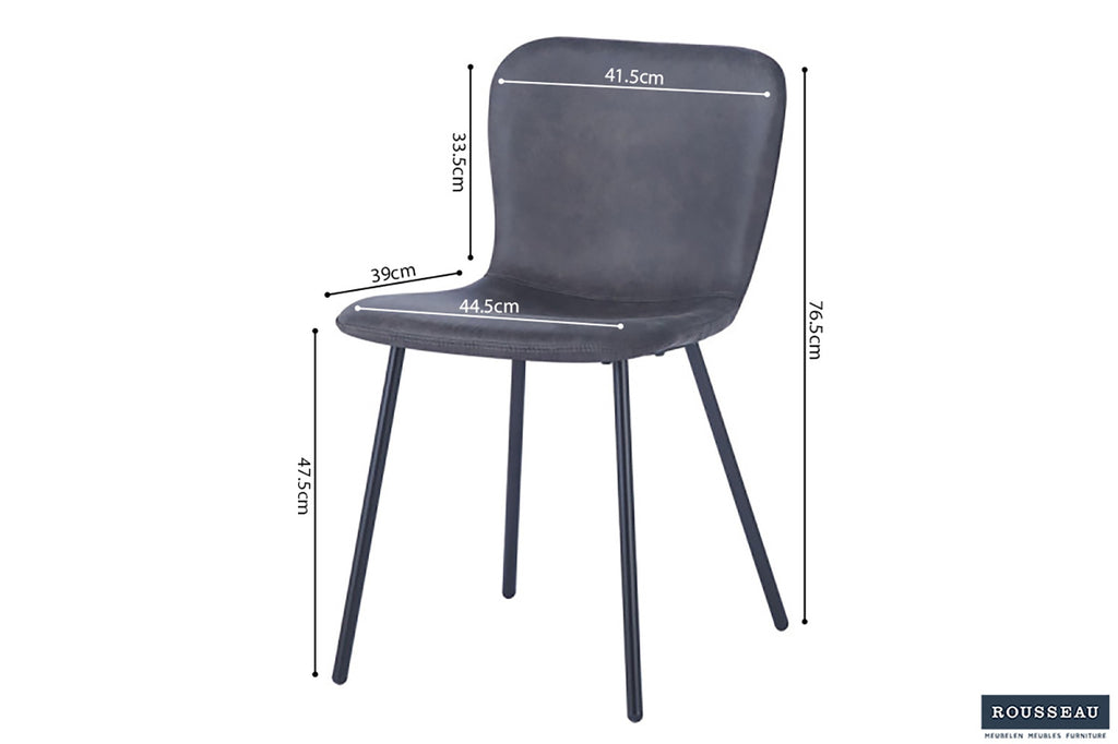 Stoel 'Susan' PU Dark Grey RS