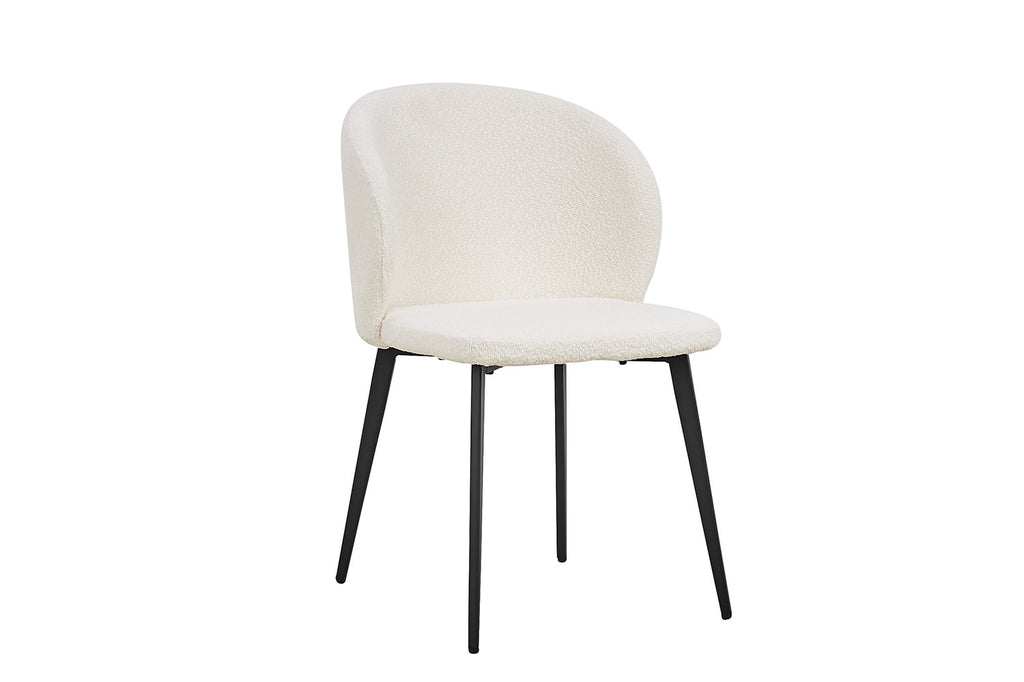 Chaise 'Toledo' Bouclé Blanc RS