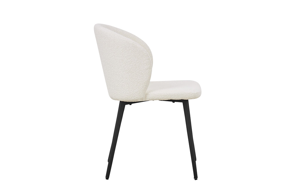 Chaise 'Toledo' Bouclé Blanc RS