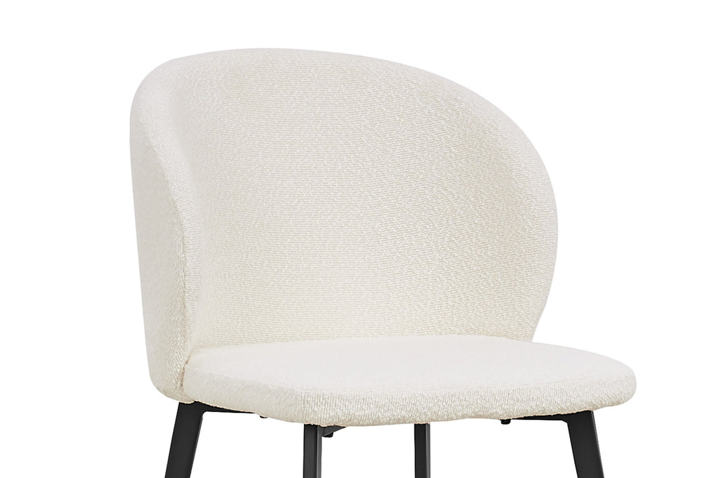 Chaise 'Toledo' Bouclé Blanc RS