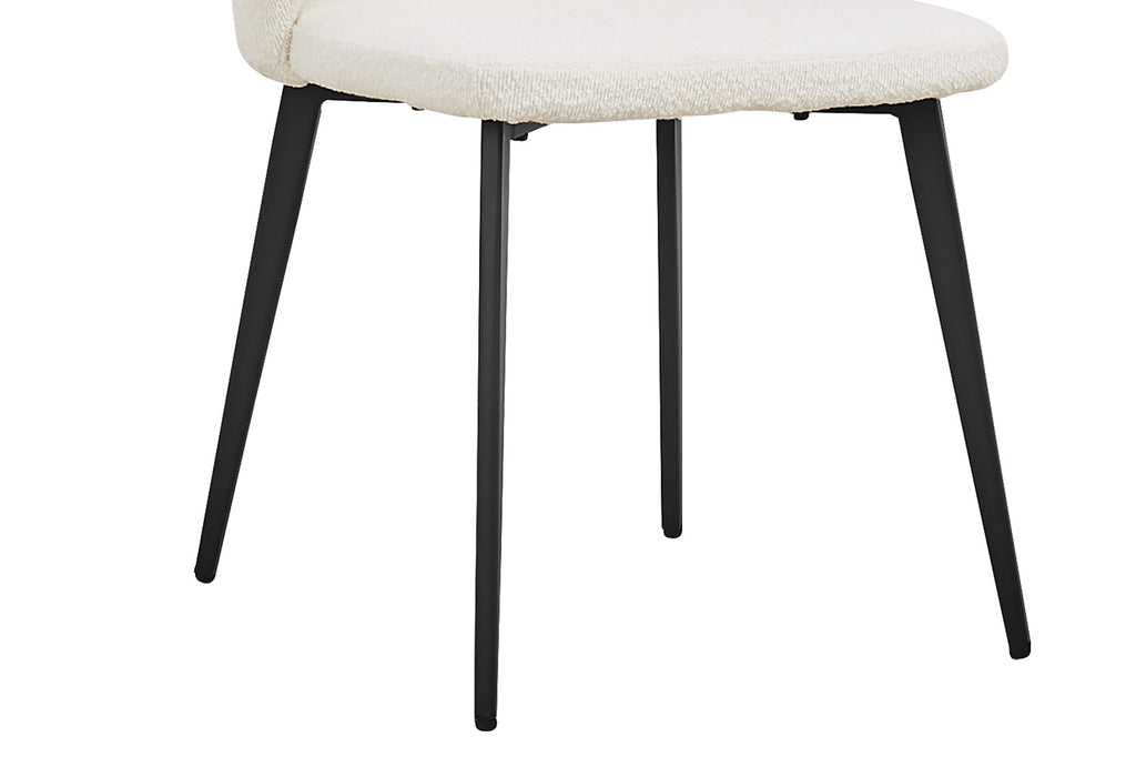 Chaise 'Toledo' Bouclé Blanc RS