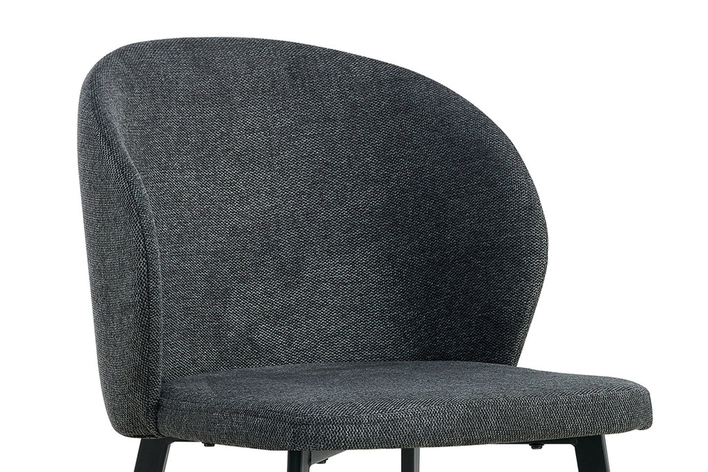 Chaise « Toledo » en tissu gris foncé RS
