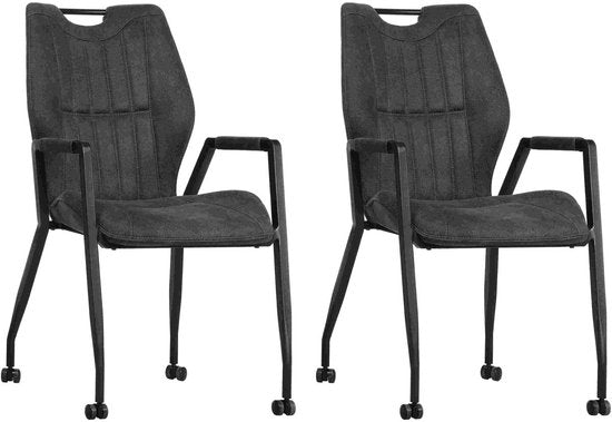 Armstoel Olympic, antraciet - cognac - mosgroen - MX