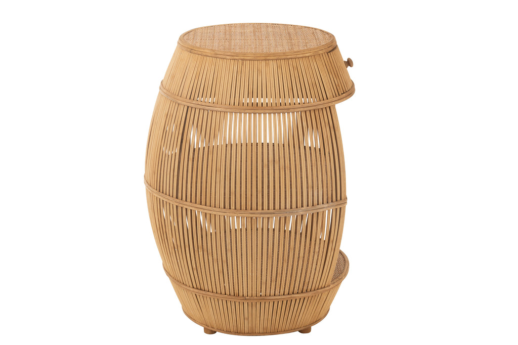 Table Tonneau Rotin/Bambou Naturel - J-LINE
