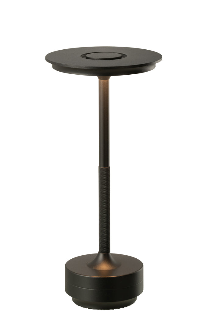 Lampe de table LED tactile en plastique noir - J-LINE