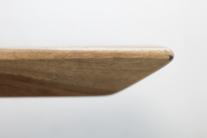 Tafelblad Zurich rechthoekig - 200x100x3,8 - Naturel - Zwitserse rand - Acaciahout - HSM