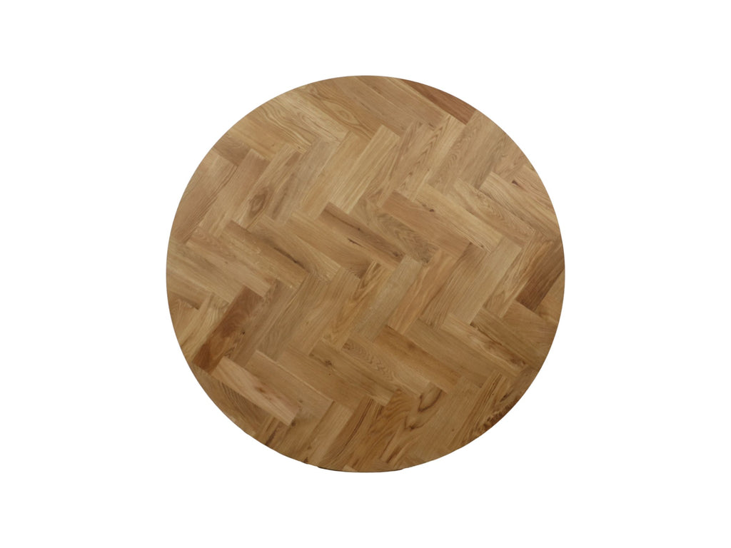 Tafelblad Fishbone Rond 140 Naturel - Eiken HSM
