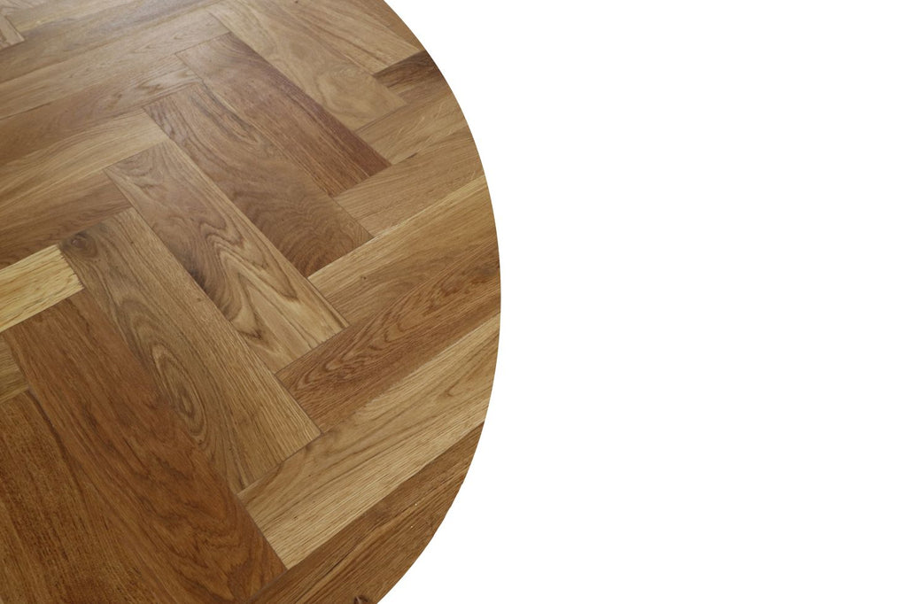 Tafelblad Fishbone Rond 140 Naturel - Eiken HSM