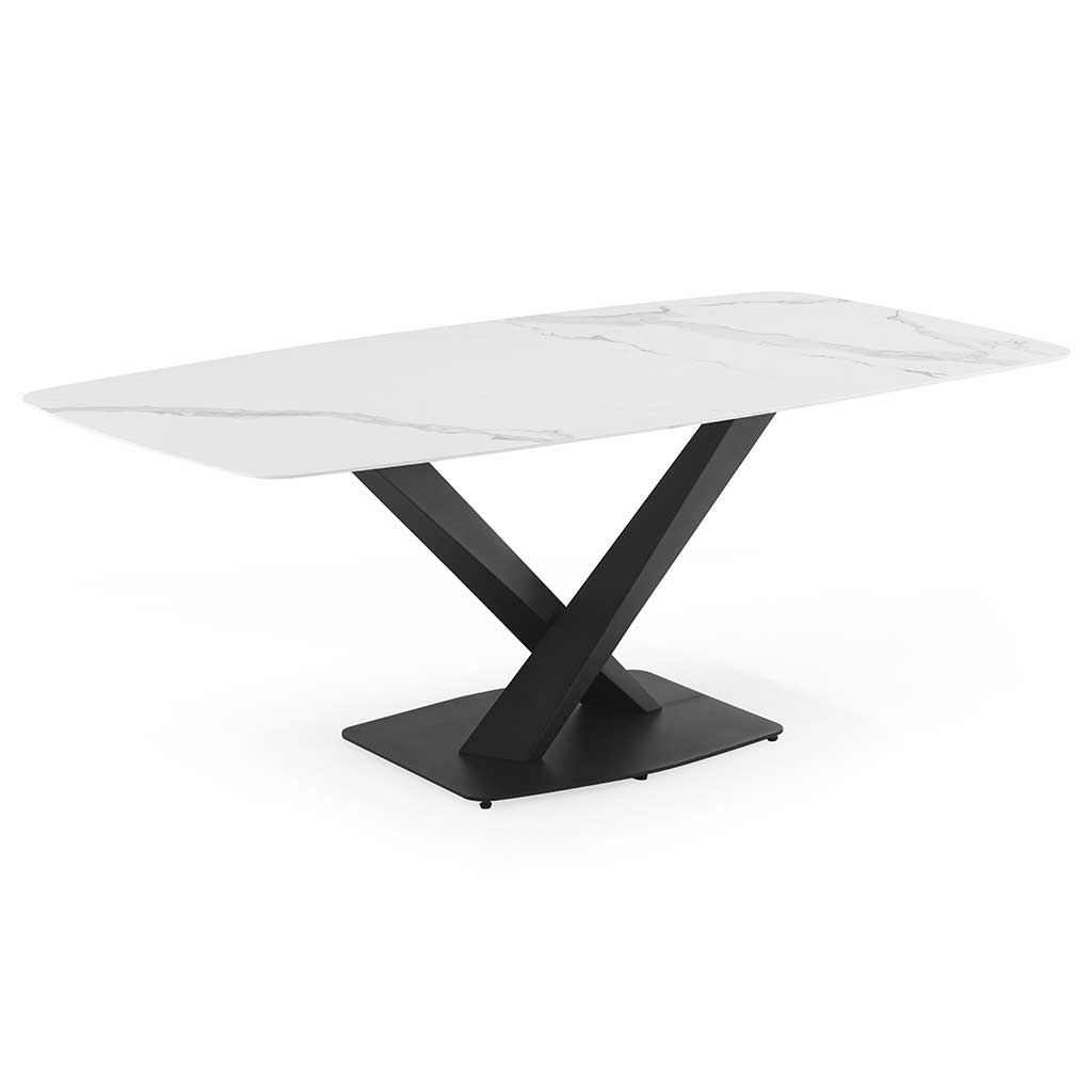 PLATEAU DE TABLE EN PIERRE FRITTÉE CARRARARALOOK-200X100-MDL