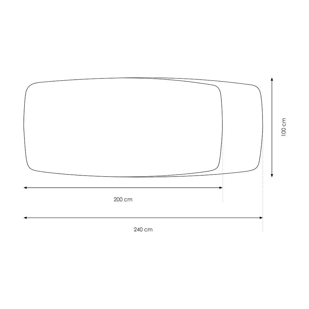 PLATEAU DE TABLE EN PIERRE FRITTÉE CARRARARALOOK-240X100-MDL