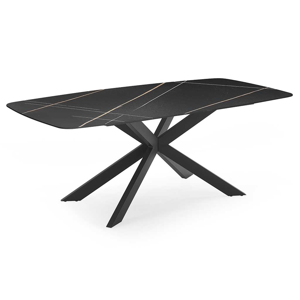 PLATEAU DE TABLE PIERRE FRITTÉ NERO ARTISTIQUE-200X100-MDL