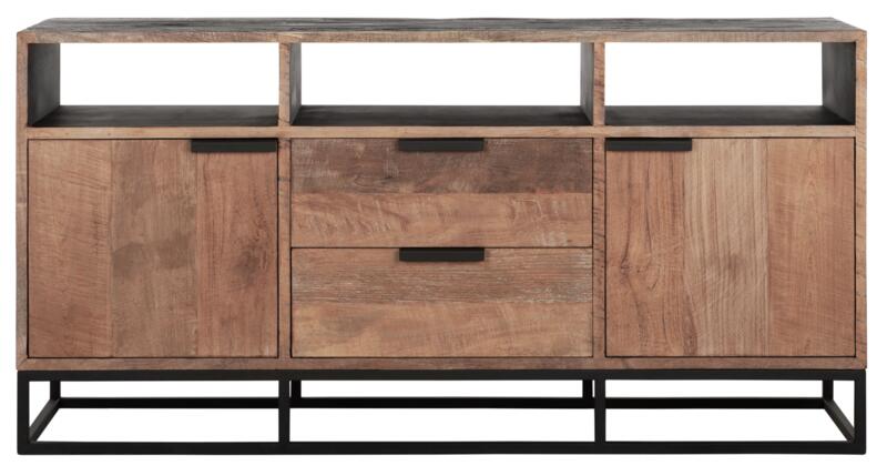 TV-kast Cosmo DTP - hoog, 2 deuren, 2 laden, 3 open rekken