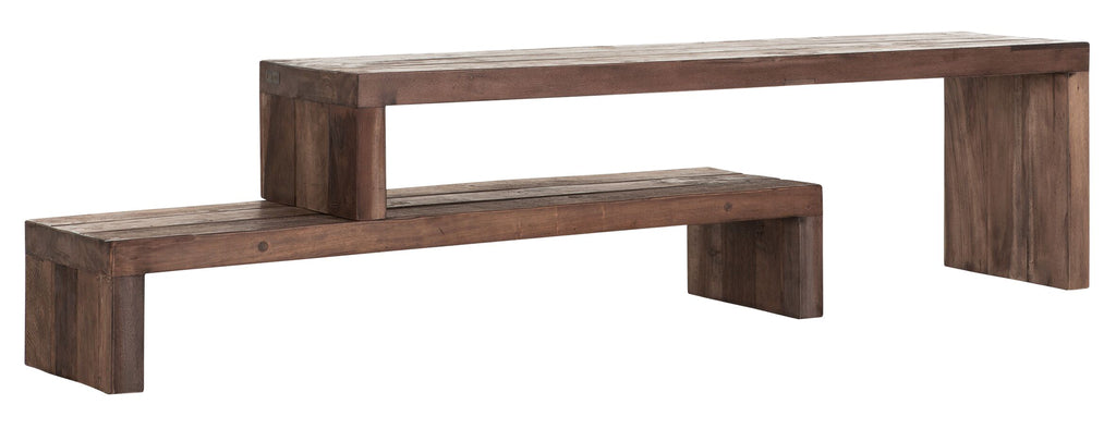 Meuble TV en bois, 2 étagères, extensible - DTP
