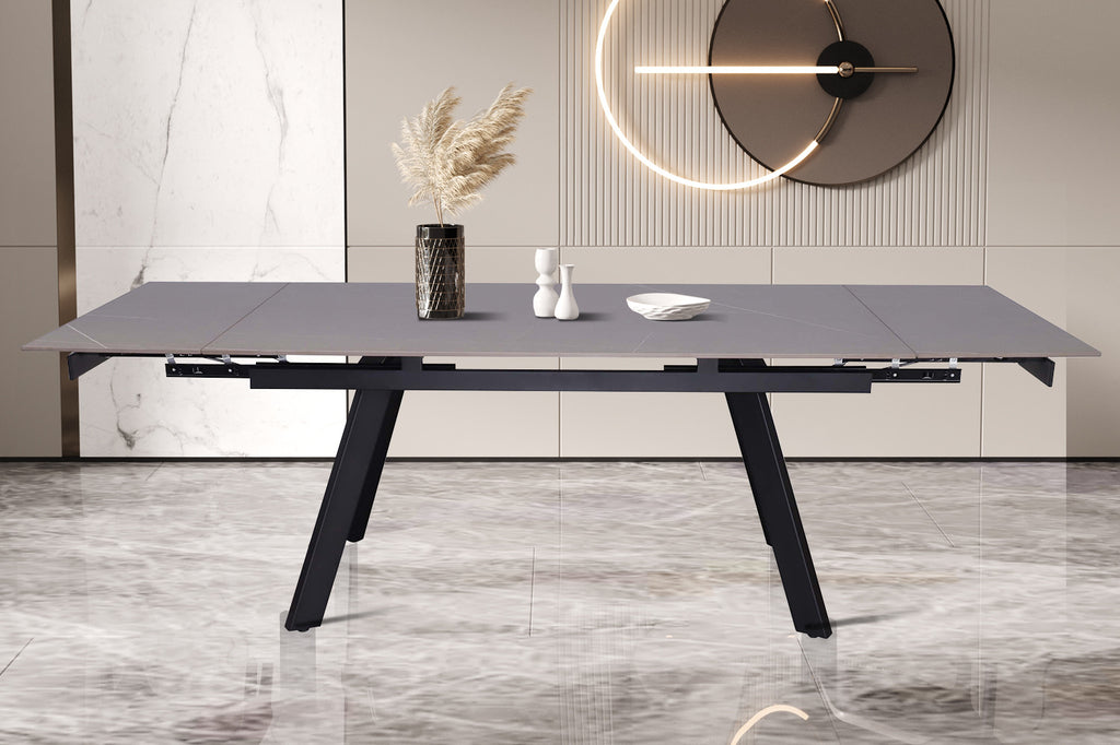 Uitschuifbare tafel 'Hera' 160-240 RH steen grijs RS