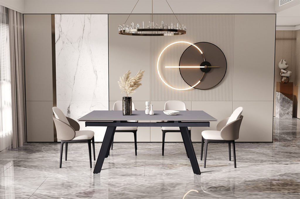 Uitschuifbare tafel 'Hera' 160-240 RH steen grijs RS