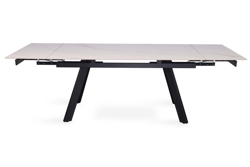 Table extensible 'Hera' 160-240 RH pierre blanche RS