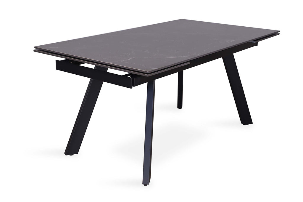 Uitschuifbare tafel 'Hera' 160-240 RH steen zwart RS