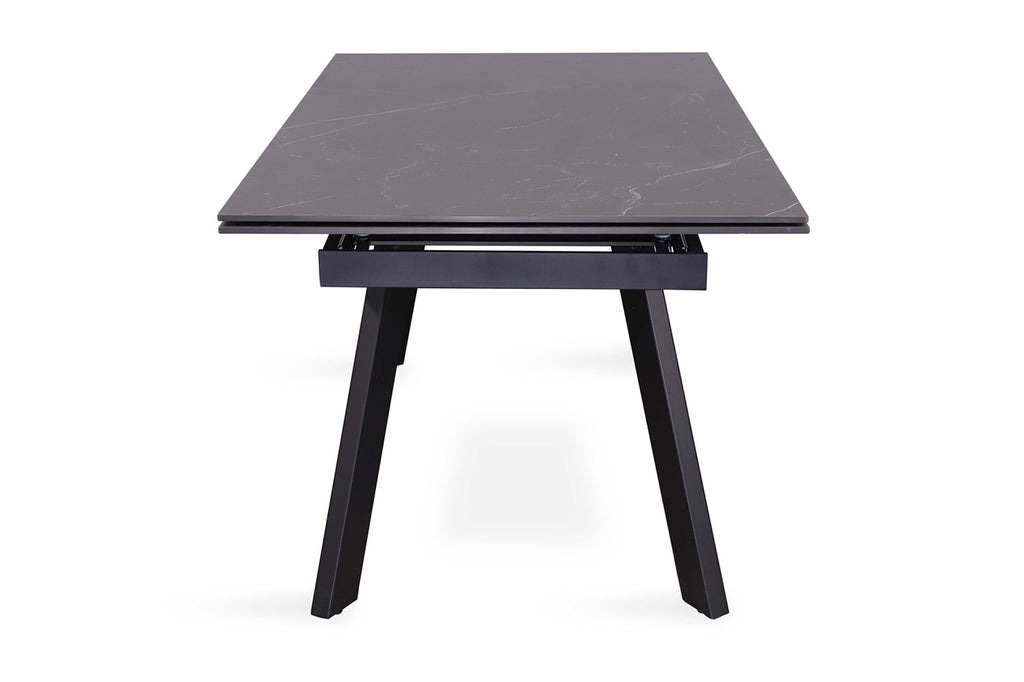 Uitschuifbare tafel 'Hera' 160-240 RH steen zwart RS